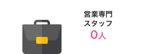 営業専門スタッフ０人